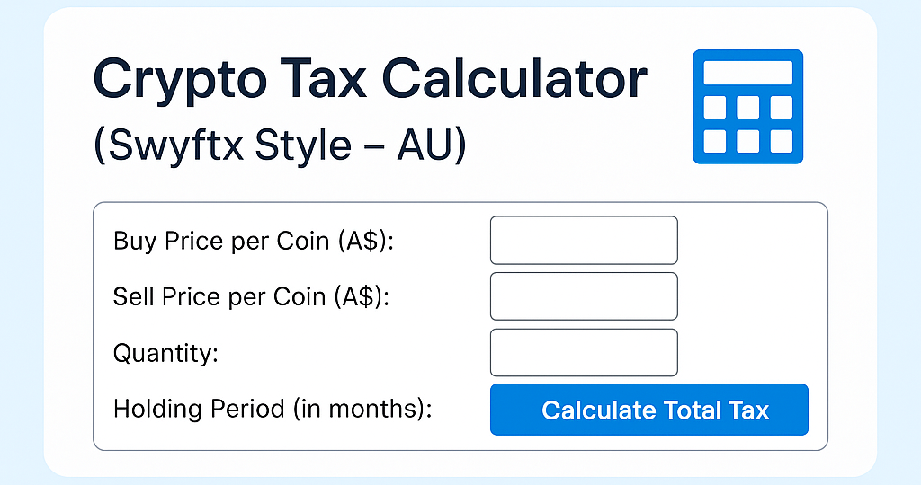 Swyftx-Style Crypto Tax Calculator